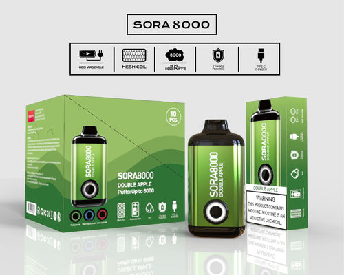 Sora000 펌프 일회용 전자 담배 1.1ohm 14ml 사전 채워진 주스