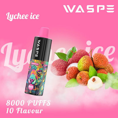 8000Puffs 16ml E 주스 10 맛 일회용 바이프 펜 650mAh 배터리와 메시 코일