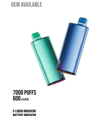 Funky Vape Ti7000 17ml 과일의 맛이 있는 선충된 액체 용량 배터리 디스플레이