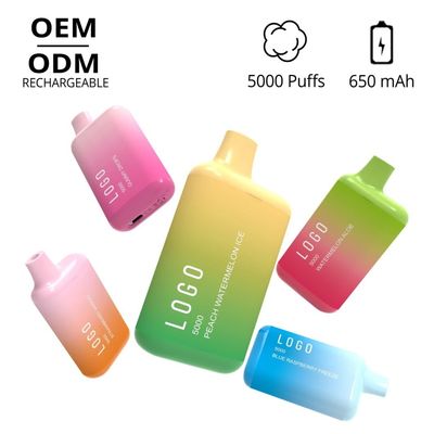 Elf 바 BC5000 퍼프 OEM ODM 관습 일회용은 증발기 Ｅ 여송연을 기화시킵니다
