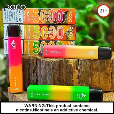 미국 뜨거운 재충전이 가능한 일회용은 주식에서 메쉬 코일 POCO 5000 퍼프를 기화시킵니다