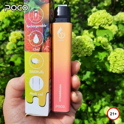 15ml POCO HUGE 5000 Puffs 공기 흐름 기능과 함께 일회용 전자 담배