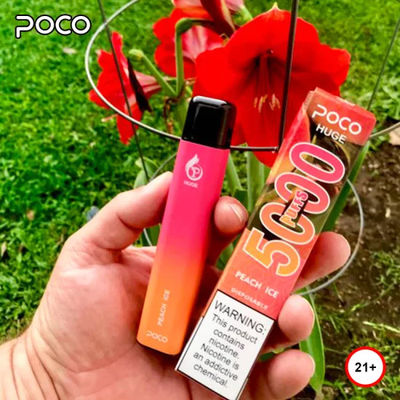 POCO HUGE 5000마리 CBD 일회용 바이프 펜 장치 1.2ohm SUS304 셸