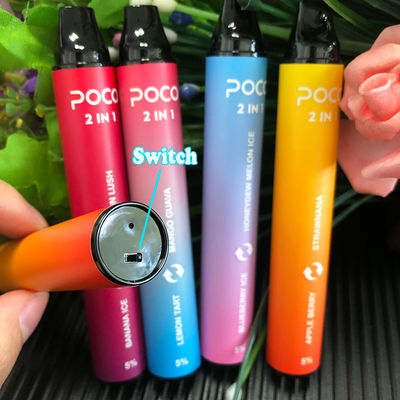 1 2000의 서서히 듀얼 2는 6.0 밀리람베르트 950mAh 맛을 낸 망고 얼음 일회용 불연성 담배를 내뿜습니다