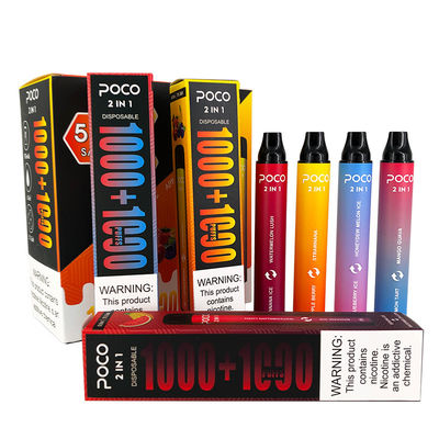 1 2000의 서서히 듀얼 2는 6.0 밀리람베르트 950mAh 맛을 낸 망고 얼음 일회용 불연성 담배를 내뿜습니다