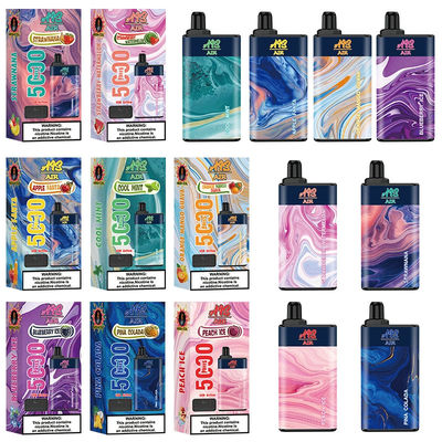 AIS 공기 5000 재충전용 Vape 펜 소금 니코틴 처분할 수 있는 펜 75g