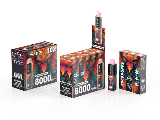 16ML E- 액체 - Waspe 8000 휴대용 및 Vaping을 위한 C 타입 충전 포트와 함께 Vaping 장치