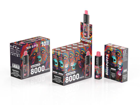 8000Puffs 공기 흐름 기능과 쉬운 Vaping을 위한 16ML E 액체