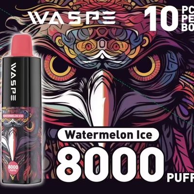 Waspe 8000 퍼프 바 일회용 펜 포드 650mAh Type-C 충전식