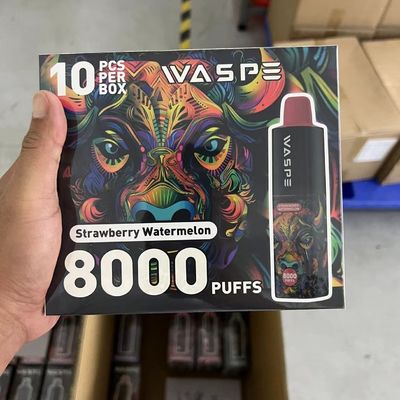 Waspe 8000 퍼프 바 일회용 펜 포드 650mAh Type-C 충전식