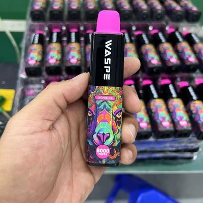Waspe 8000 퍼프 바 일회용 펜 포드 650mAh Type-C 충전식