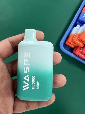 와스페 5000 PUFFS 재충전 할 수 있는 일회용 바이프 13ml 미리 채워진 수액