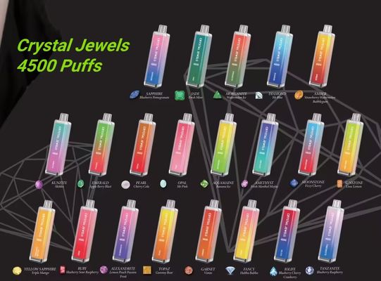 크리스탈 4500 일회용 바이프 펜 20mg 재충전 팟 1500mAh 배터리