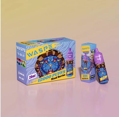 전자 담배 C형 재충전 가능한 일회용vape Waspe 12000