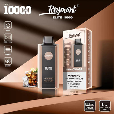 엘리트 10000 펌프 재충전 가능한 일회용 배포장치 1.2ohm 저항 Mesh 코일 8 과일 맛
