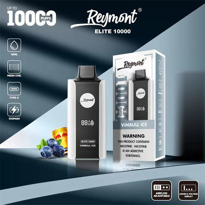 엘리트 10000 펌프 일회용vape 2% 니크 소금 전면 충전 저항 1.2ohm Mesh 코일