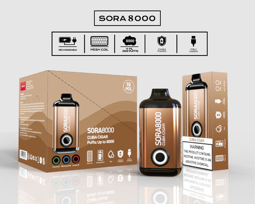Sora000 펌프 일회용 전자 담배 1.1ohm 14ml 사전 채워진 주스