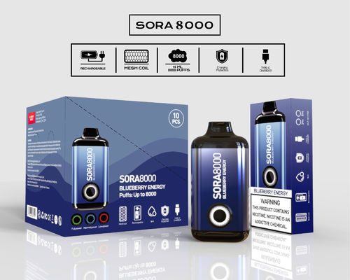 Sora000 펌프 일회용 전자 담배 1.1ohm 14ml 사전 채워진 주스