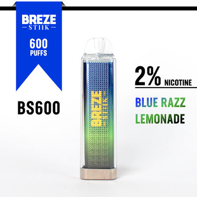 600Puffs 디스플레이 상자에서 Vaping 경험에 2% 니크를 가진 일회용 Vape 펜