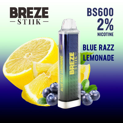 600Puffs 일회용 바이프 펜 2ML E 액체와 500mAh 배터리
