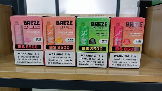 600mAh 배터리 고성능 니코틴 강도 20/50mg