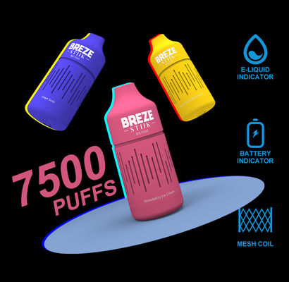 펌프 수 약 7500 650mAh 배터리 용량으로 미리 채워진 일회용 바이프