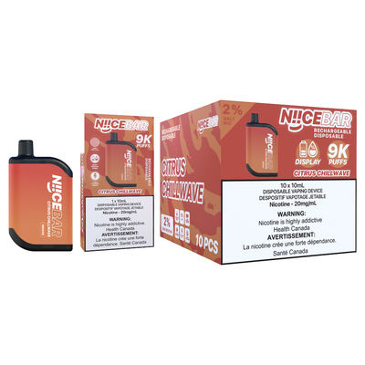 15ML E- 액체 용량 단일 증기 장치 누출 방지 설계로 Niice Bar 9000
