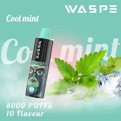 8000Puffs 16ml E 주스 10 맛 일회용 바이프 펜 650mAh 배터리와 메시 코일
