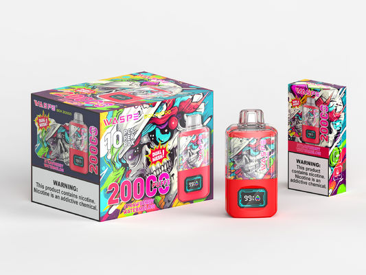 650Mah RGB 라이트 빅 펄프 와이프 24ml 유액과 20000 펄프 Sus304 OEM 색상