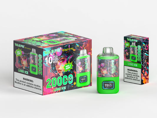 650Mah RGB 라이트 빅 펄프 와이프 24ml 유액과 20000 펄프 Sus304 OEM 색상