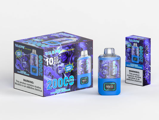 650Mah RGB 라이트 빅 펄프 와이프 24ml 유액과 20000 펄프 Sus304 OEM 색상