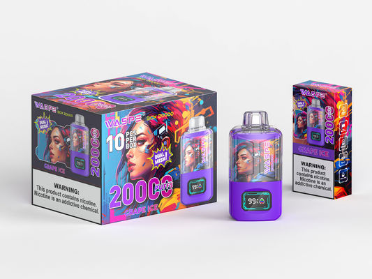 650Mah RGB 라이트 빅 펄프 와이프 24ml 유액과 20000 펄프 Sus304 OEM 색상