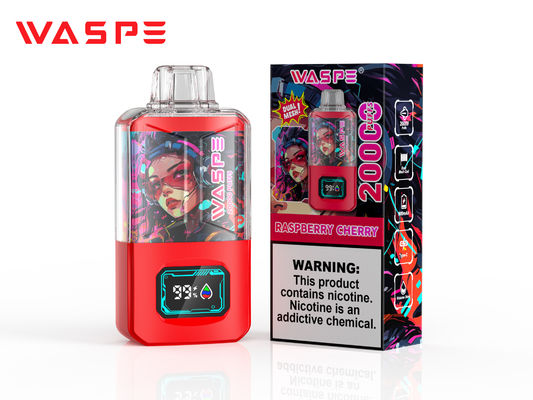 Sus304 Rgb 라이트 과일 맛 바이프 20000Puffs 650Mah 배터리 OEM 색상