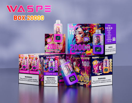 Sus304 Rgb 라이트 과일 맛 바이프 20000Puffs 650Mah 배터리 OEM 색상