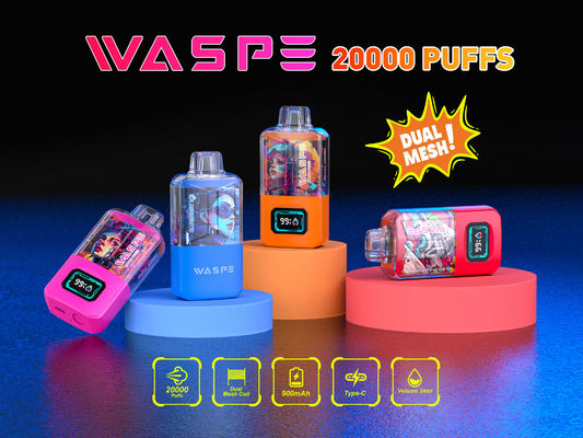Sus304 Rgb 라이트 과일 맛 바이프 20000Puffs 650Mah 배터리 OEM 색상