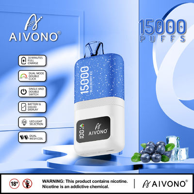 휴대용 스마트 잉크 증발기 600mAh 배터리 15 과일 맛 24ml 액체 용량
