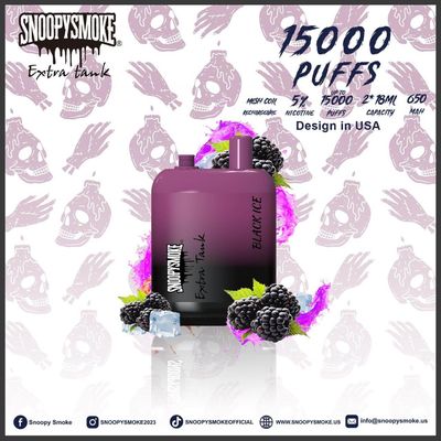 C형 재충전 배터리 듀얼 탱크 과일 맛 vape 키트 - 15000 파프 - 18mL E 액체