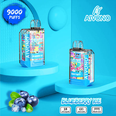 재충전 1.2ohm 코일 저항 일회용 바이프 펜 650mAh 배터리 19ml 액체 용량