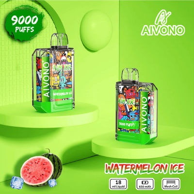 재충전 1.2ohm 코일 저항 일회용 바이프 펜 650mAh 배터리 19ml 액체 용량