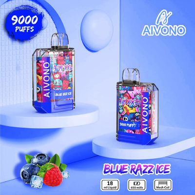 둥근 방울 톱 선충기 일회용 바이프 펜 9000 펌프 650mAh 배터리 재충전